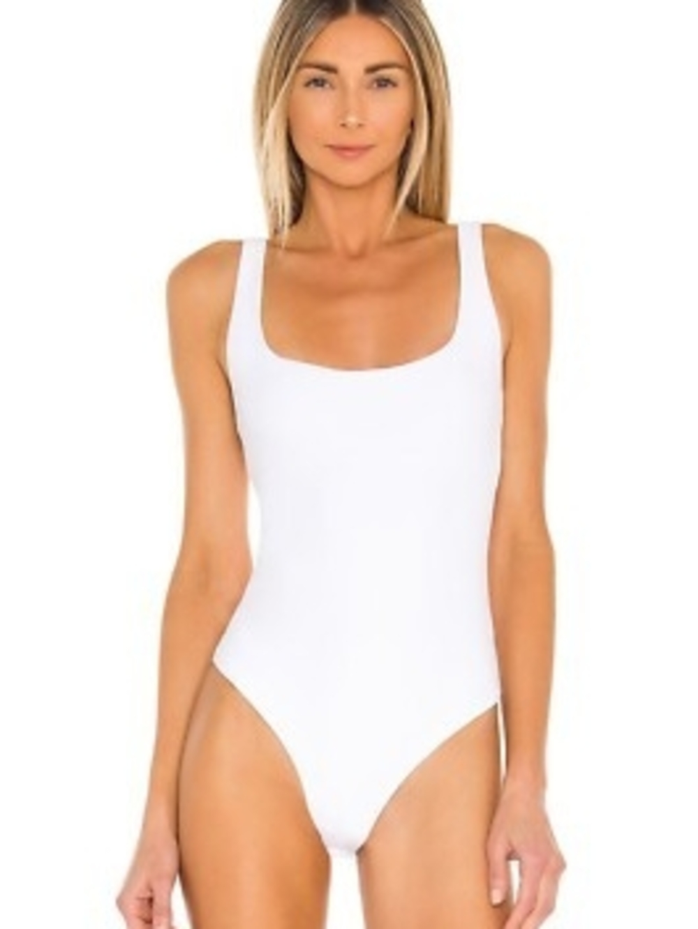 ALIX NYC White Scoop-Front Bodysuit